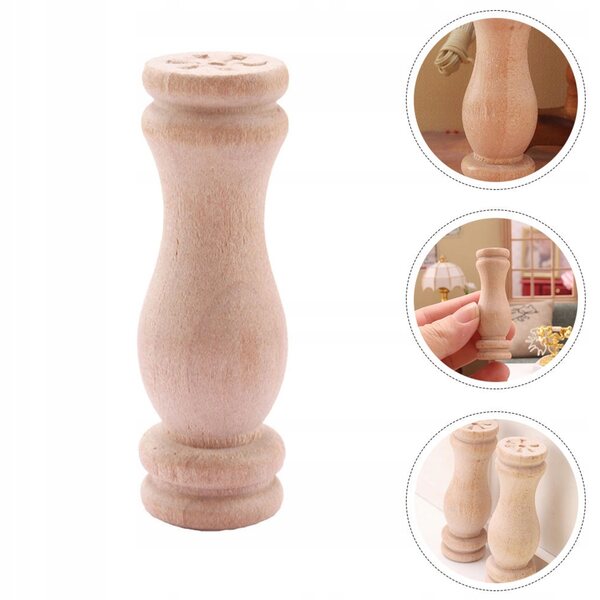 Set 8 Mini Mobili in Legno per Decorazioni e Gioco - Stile Elegante e Naturale