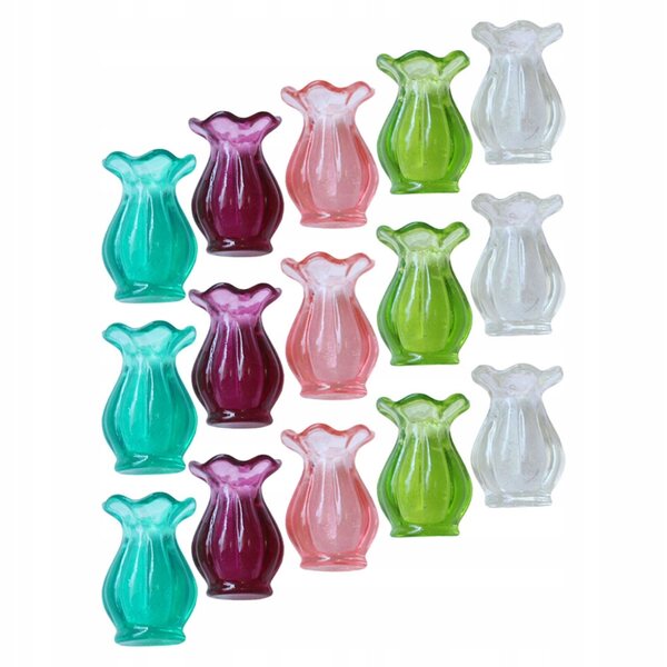 15 SZT. MINI WAZONIKI DO DEKORACJI DOMU I BIURKA