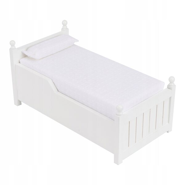 Letto Miniatura con Cassetto in Legno a Due Livelli per Casa delle Bambole 1:12