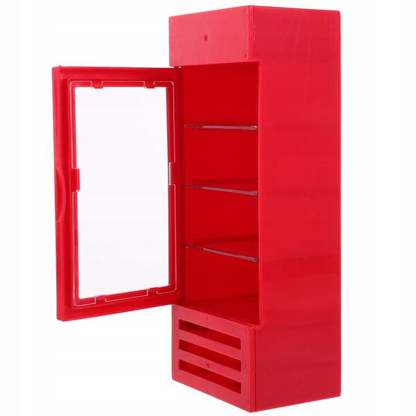Mini congelatore per casa delle bambole, rosso, realistico e sicuro per i bambini