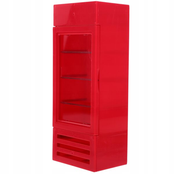 Mini congelatore per casa delle bambole, rosso, realistico e sicuro per i bambini