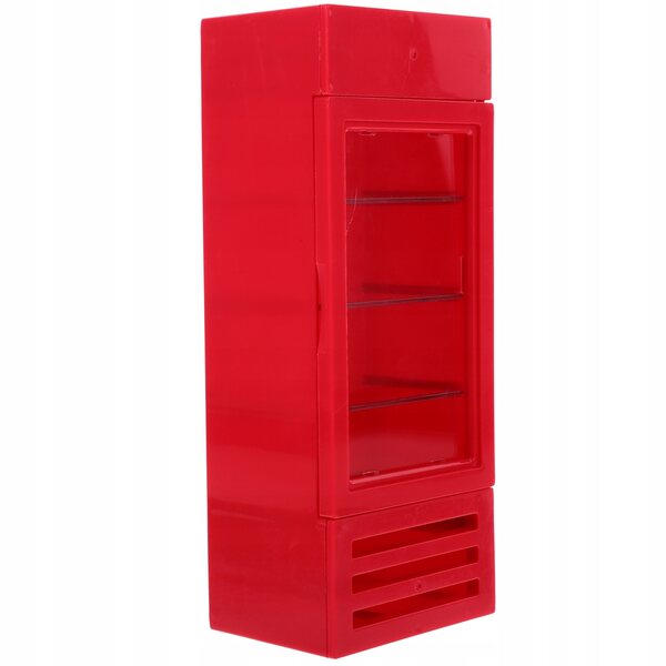 Mini congelatore per casa delle bambole, rosso, realistico e sicuro per i bambini
