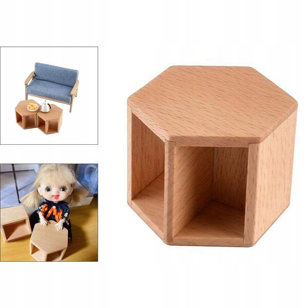 Miniatura tavolino in legno per casa delle bambole 1:12 - accessorio artigianale