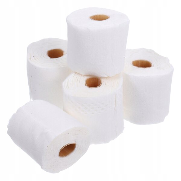 Miniatur 5 Rollen weißes dekoratives Puppenhaus-Toilettenpapier