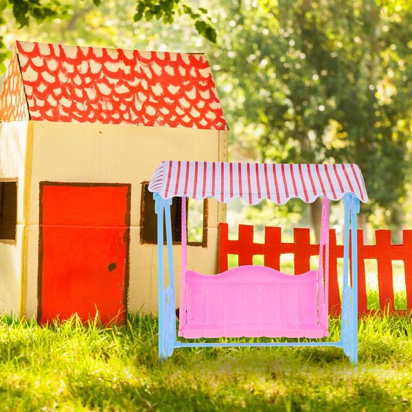 Mini-Puppenhaus-Schaukelstuhl aus strapazierfähigem und glattem ABS