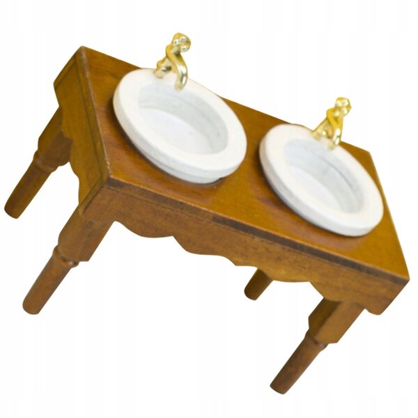 Miniatur-Holzwaschbecken für Puppenhäuser, elegant und realistisch