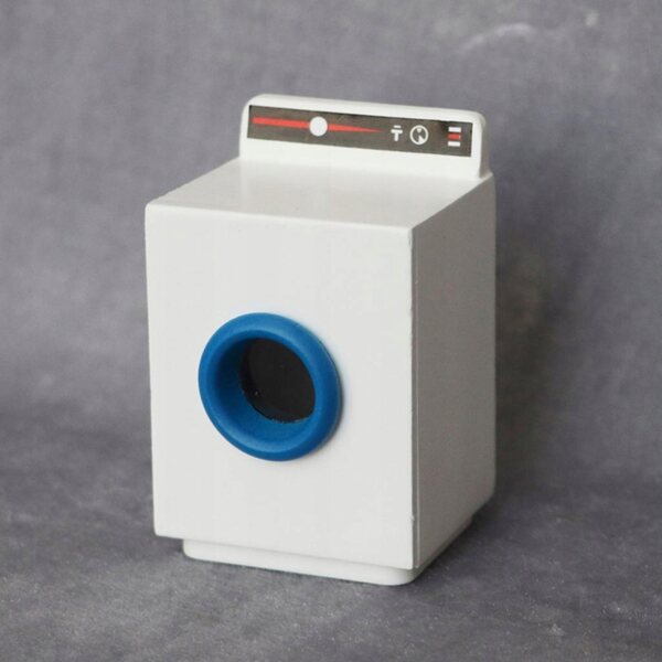 1:12 houten wasmachine miniatuur voor decoratief en realistisch poppenhuis