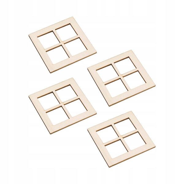Set 4 Miniature Cornici in Legno per Casa delle Bambole Scala 1:12