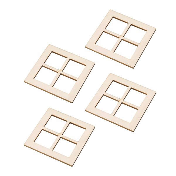 Set 4 Miniature Cornici in Legno per Casa delle Bambole Scala 1:12