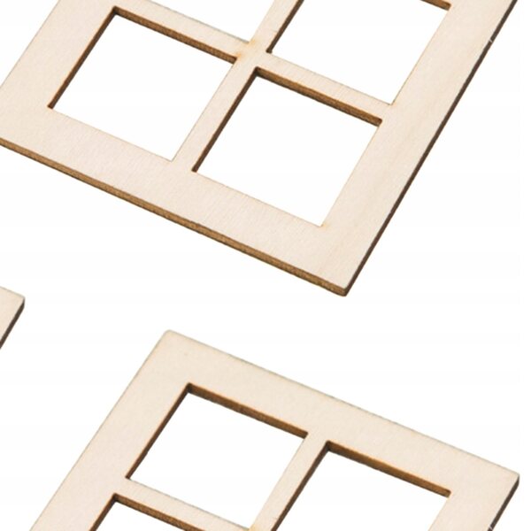 Set 4 Miniature Cornici in Legno per Casa delle Bambole Scala 1:12