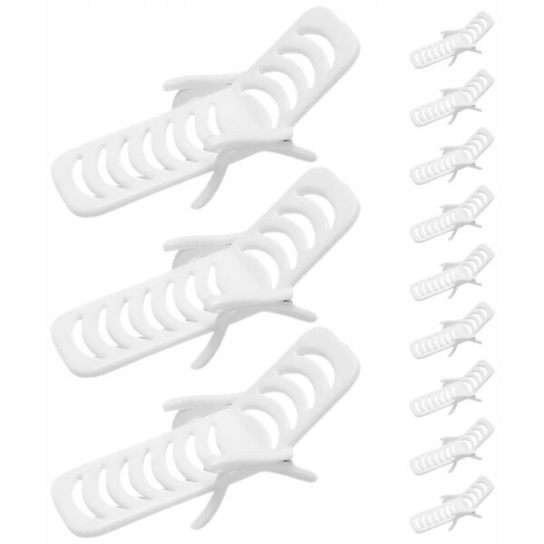 Lot de 12 mini chaises de plage en PVC blanc pour maisons de poupées