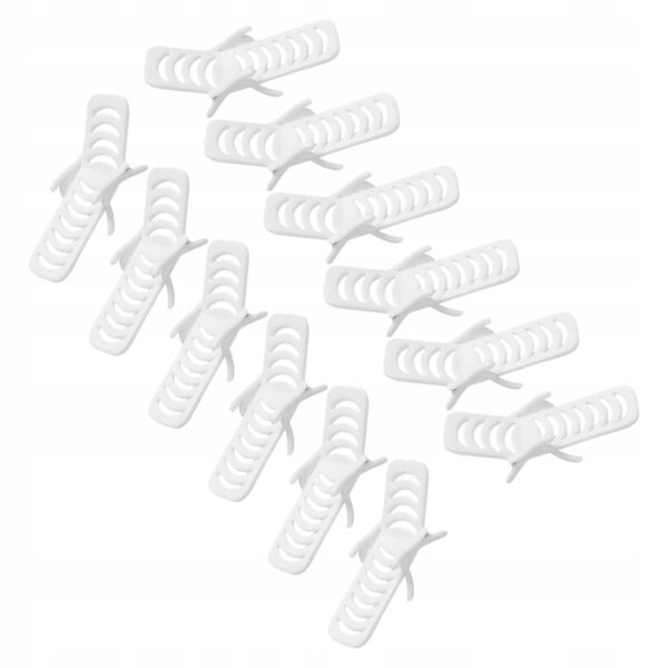 Set 12 Mini Sedie da Spiaggia in PVC Bianche per Casa delle Bambole