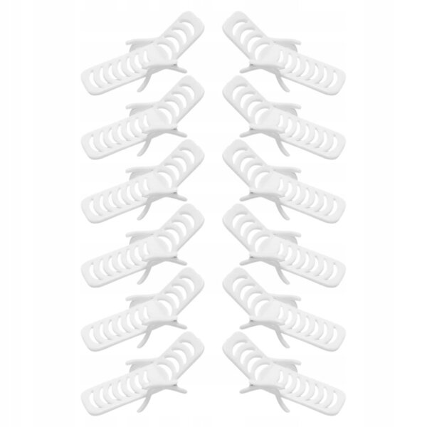 Set 12 Mini Sedie da Spiaggia in PVC Bianche per Casa delle Bambole