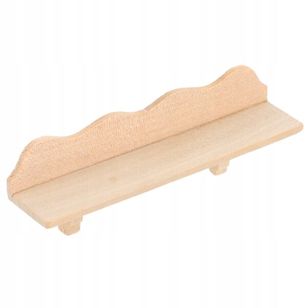 Mini scaffale da parete in legno per decorazione casa delle bambole 9,9x3,6x2,1 cm