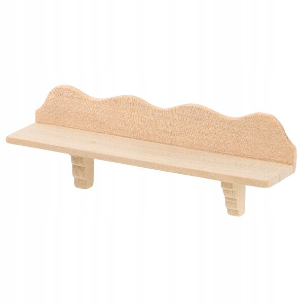 Mini scaffale da parete in legno per decorazione casa delle bambole 9,9x3,6x2,1 cm