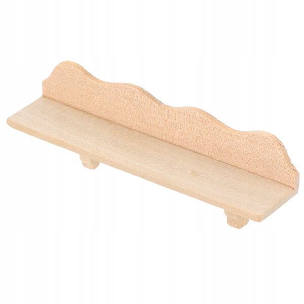 Mini scaffale da parete in legno per decorazione casa delle bambole 9,9x3,6x2,1 cm
