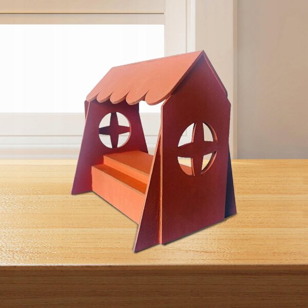 1:12 Modell-Ausstellungsregal aus Holz für Puppenhäuser und Miniaturen