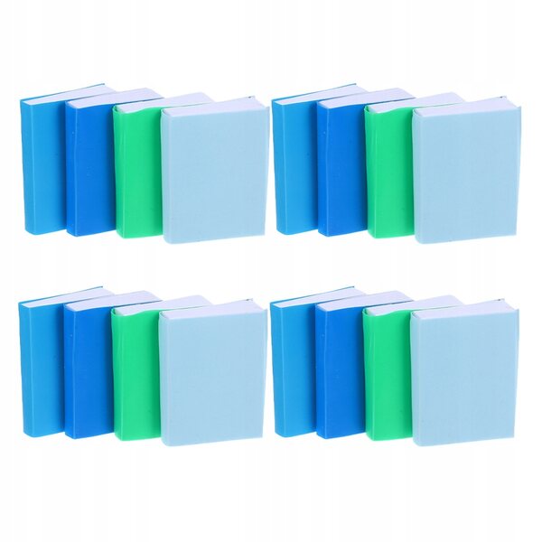 16 Mini-Bücher aus farbigem Papier für Puppenhäuser, realistisch und kompakt