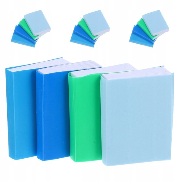 16 Mini-Bücher aus farbigem Papier für Puppenhäuser, realistisch und kompakt