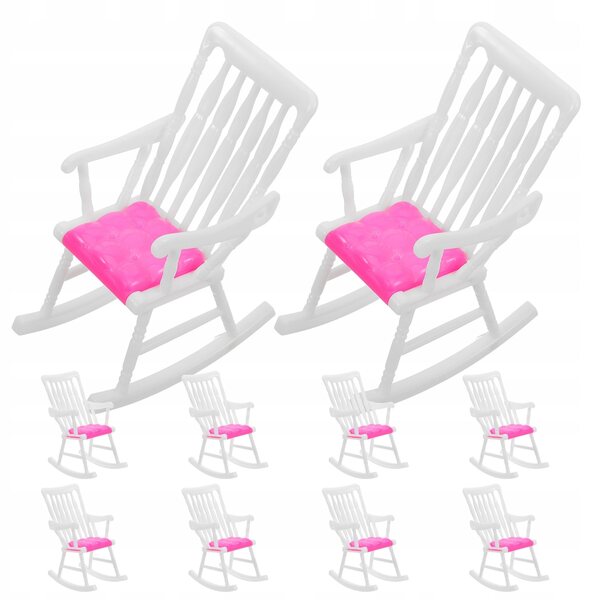 Set 10 Mini Sedie a Dondolo in Plastica per Casa delle Bambole Decorazione
