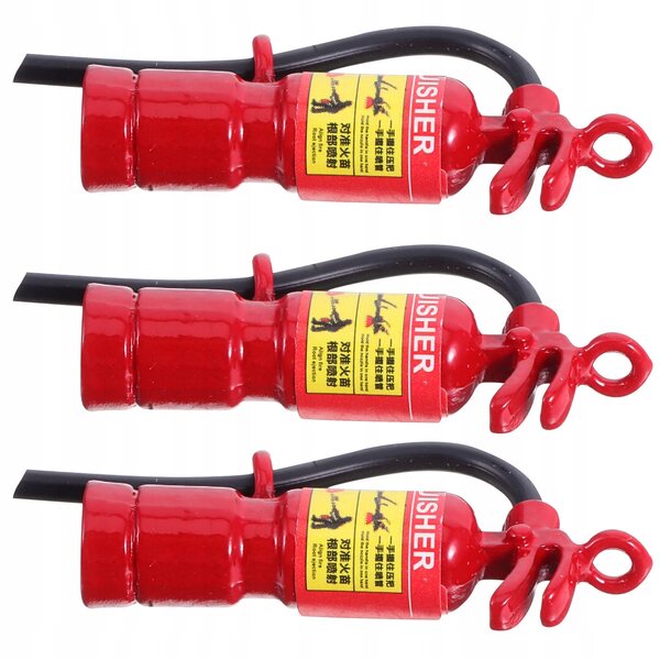 Set 3 Miniature Modelli Pompa Antincendio in Ferro per Casa delle Bambole