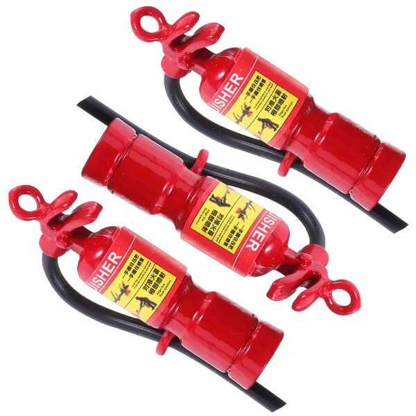 Set 3 Miniature Modelli Pompa Antincendio in Ferro per Casa delle Bambole