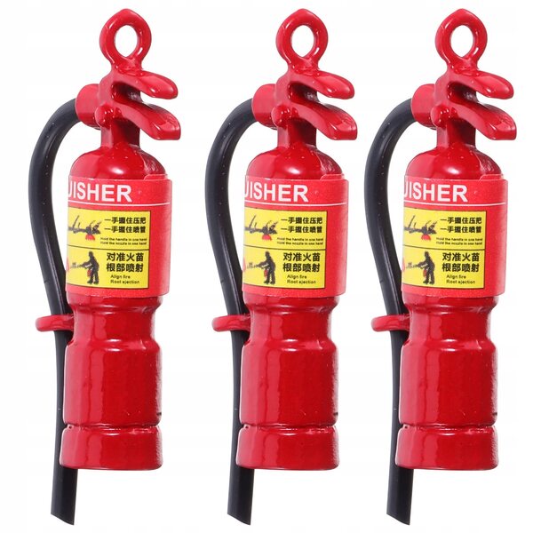Set 3 Miniature Modelli Pompa Antincendio in Ferro per Casa delle Bambole