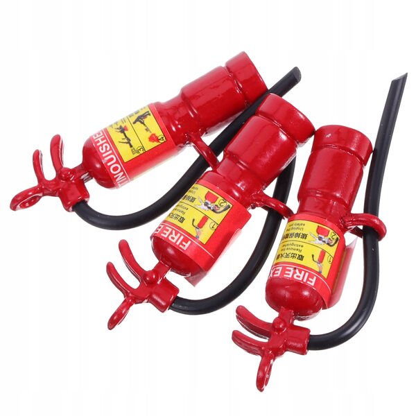 Set 3 Miniature Modelli Pompa Antincendio in Ferro per Casa delle Bambole