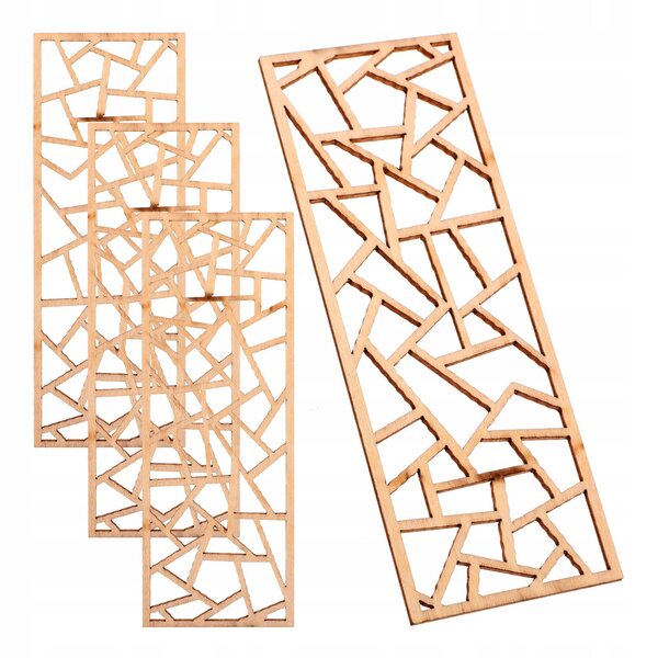 Mini paraventi in legno vintage per decorazioni e giochi creativi, set da 4 pezzi