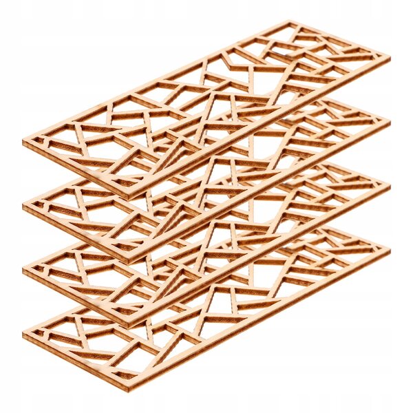 Mini paraventi in legno vintage per decorazioni e giochi creativi, set da 4 pezzi