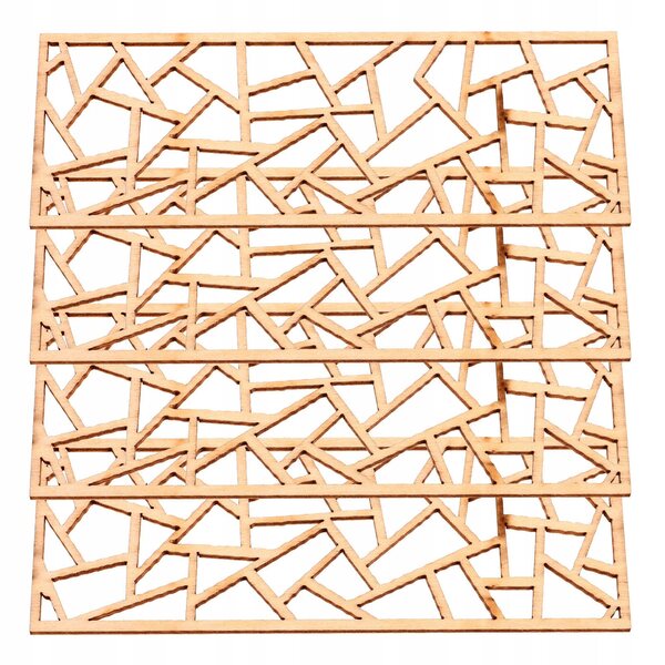 Mini paraventi in legno vintage per decorazioni e giochi creativi, set da 4 pezzi