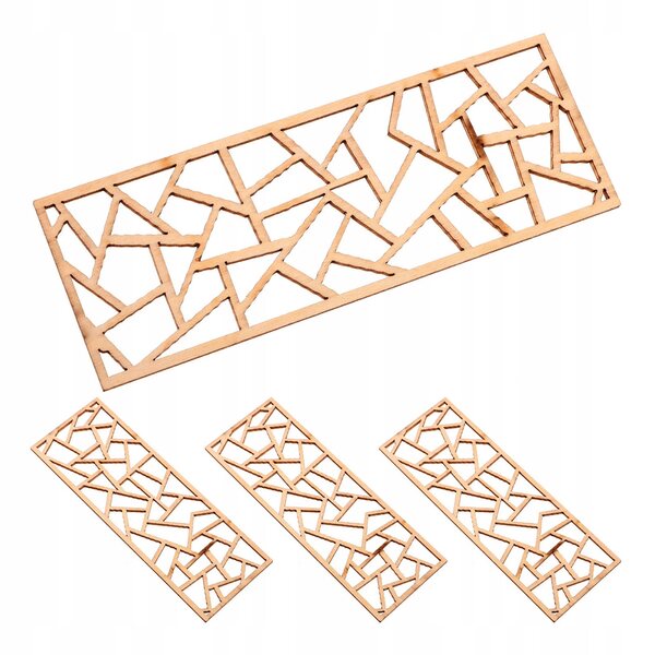 Mini paraventi in legno vintage per decorazioni e giochi creativi, set da 4 pezzi