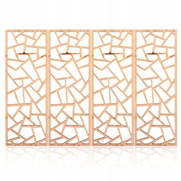 Mini paraventi in legno vintage per decorazioni e giochi creativi, set da 4 pezzi