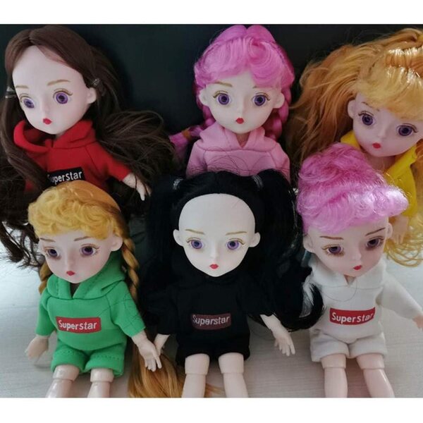 Felpa con Cappuccio Rosso per Bambole BJD 16 cm - Accessori Moda Uteruik