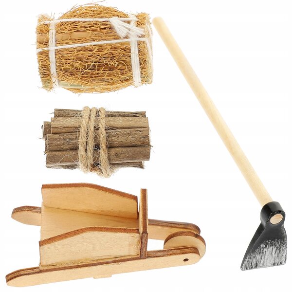 Set Miniature Accessori Fattoria in Legno per Casa delle Bambole - Gioco e Decorazione