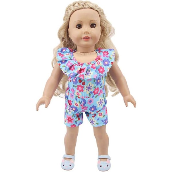 Blumen-Body für 18-Zoll-amerikanische Puppen – lässiger Mode-Puppen-Body