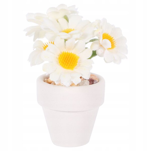 Mini Bonsai Bianco Decorativo per Casa delle Bambole e Mini Giardino 6x5 cm