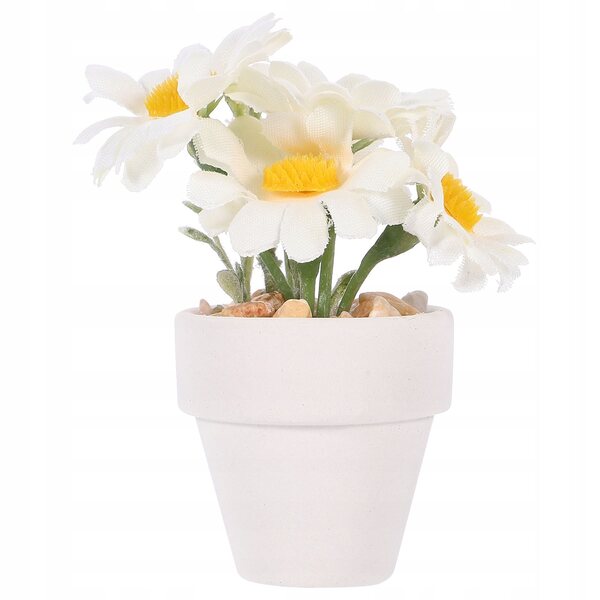 Mini Bonsai Bianco Decorativo per Casa delle Bambole e Mini Giardino 6x5 cm