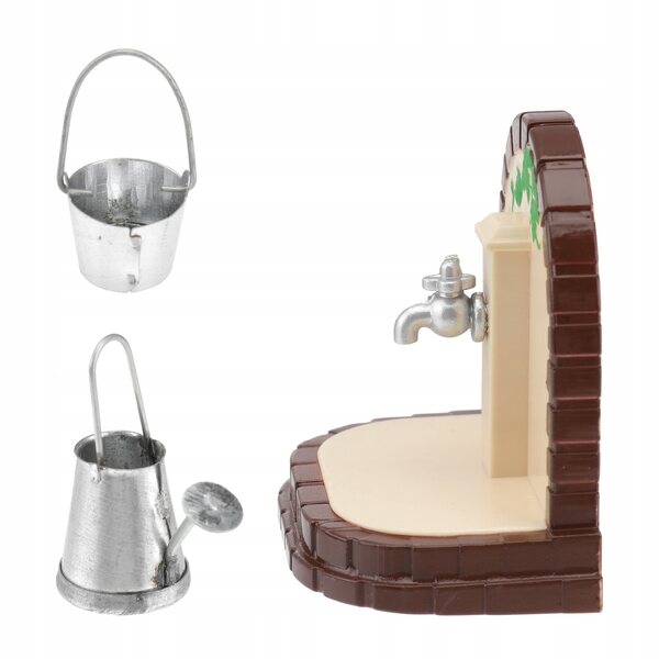 Mini set giocattoli per bambini con secchiello, annaffiatoio e rubinetto colorati