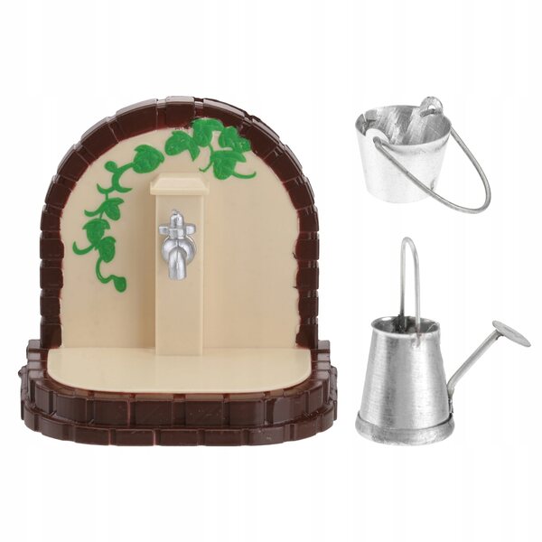 Mini set giocattoli per bambini con secchiello, annaffiatoio e rubinetto colorati