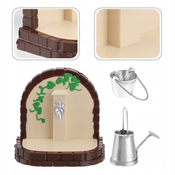 Mini set giocattoli per bambini con secchiello, annaffiatoio e rubinetto colorati