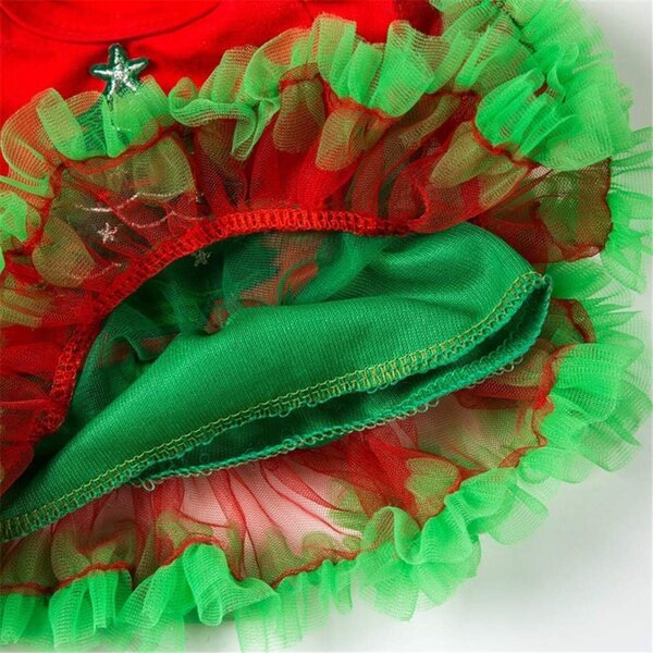 Vestito Natalizio per Bambole 46 cm con Motivo Albero di Natale - Gonna Tessuto Uteruik