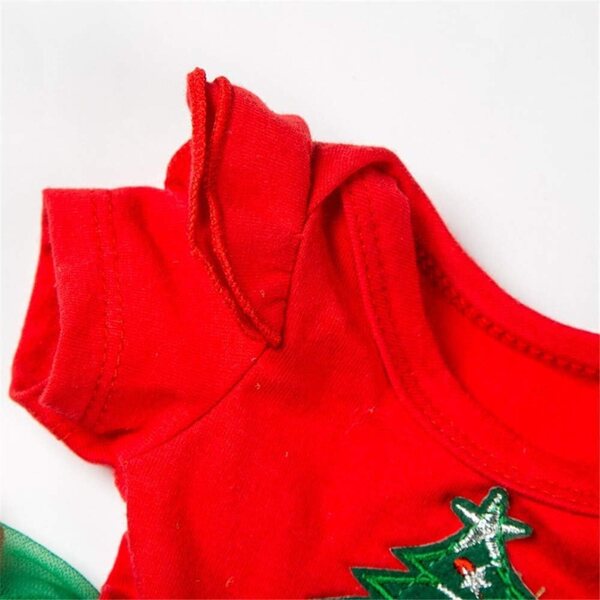 Vestito Natalizio per Bambole 46 cm con Motivo Albero di Natale - Gonna Tessuto Uteruik