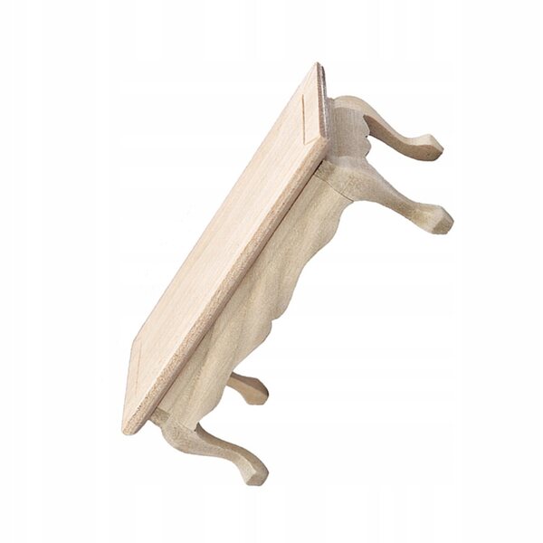 Mini-Holztisch für Puppenhaus, dekoratives Accessoire 9,5x4 cm