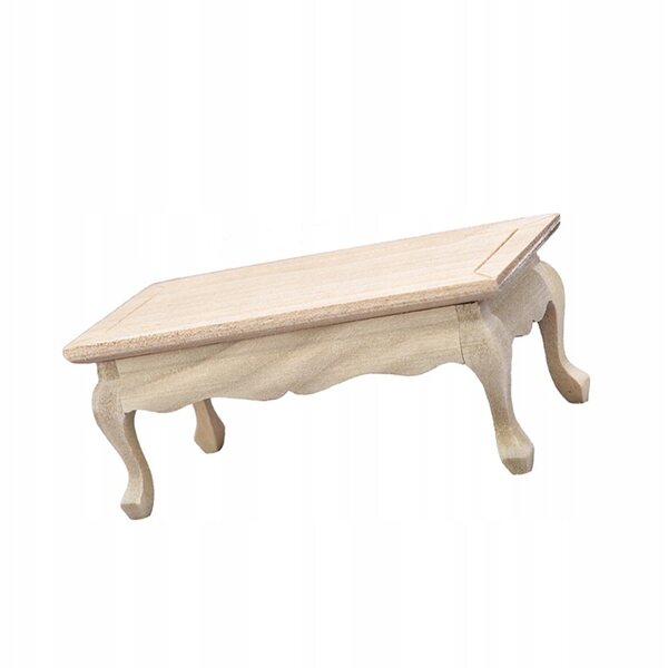 Mini tavolino in legno per casa delle bambole, accessorio decorativo 9,5x4 cm