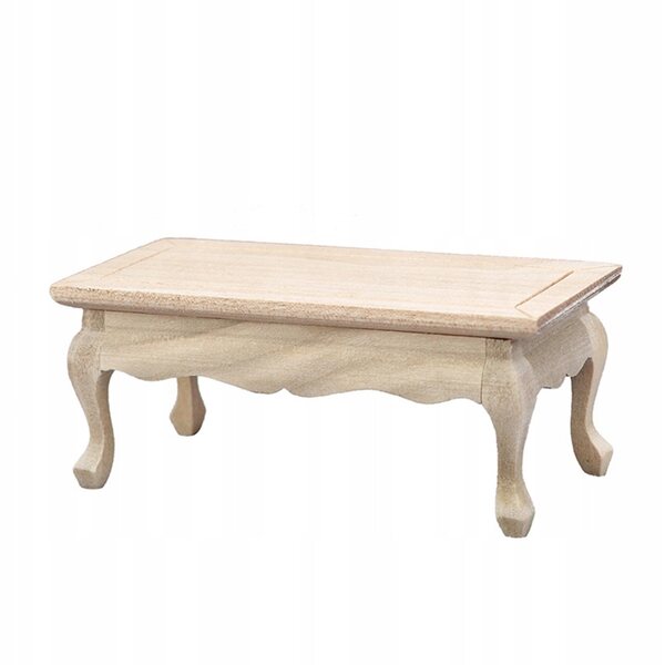 Mini tavolino in legno per casa delle bambole, accessorio decorativo 9,5x4 cm