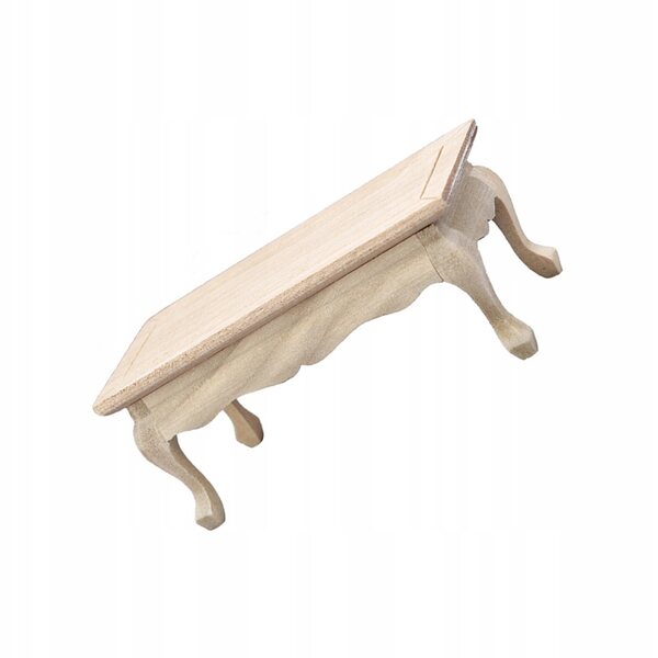 Mini tavolino in legno per casa delle bambole, accessorio decorativo 9,5x4 cm