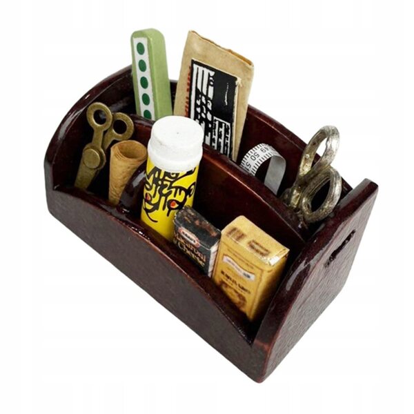 1/12 Werkzeugkasten-Miniatur für hölzernes Puppenhaus
