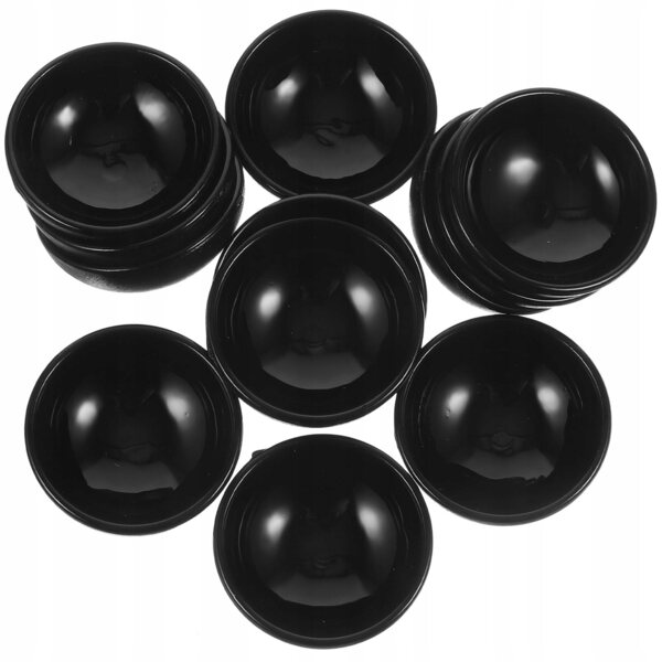 Set 12 Mini Mischette in Plastica Nera per Casa delle Bambole, Dettagliate e Resistenti