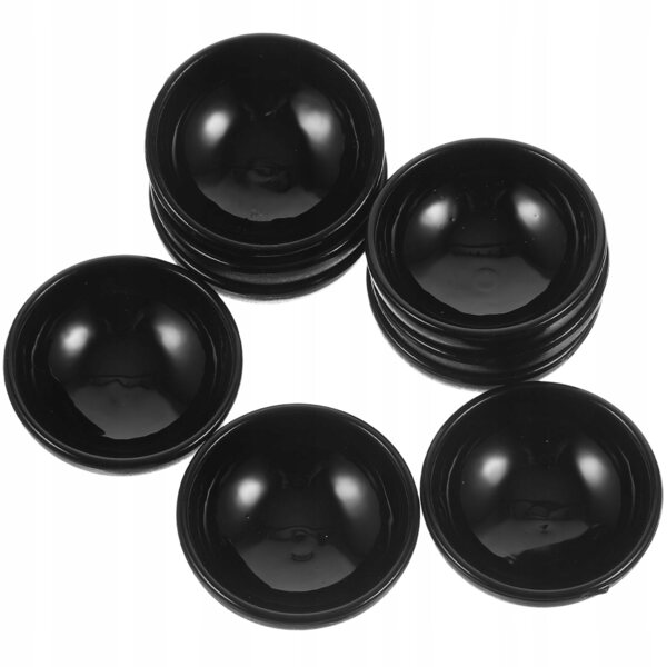 Set 12 Mini Mischette in Plastica Nera per Casa delle Bambole, Dettagliate e Resistenti